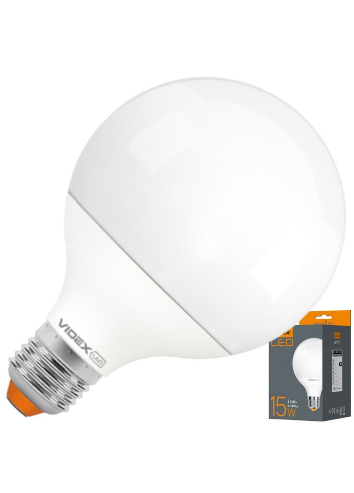 Светодиодная лампа G95e 15W E27 4100K (VLG95e-15274) Videx (282313066)