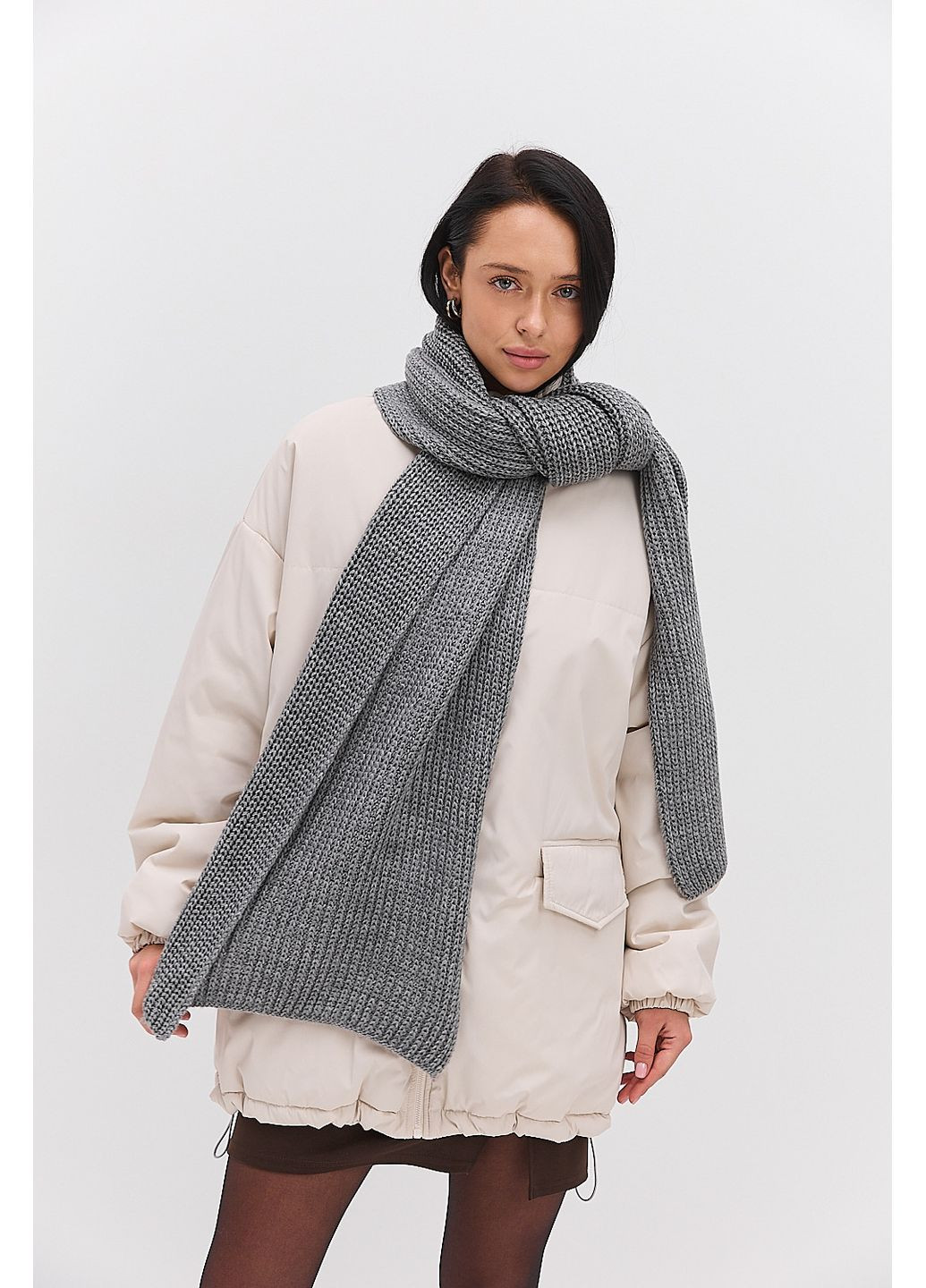 Вязаный женский шарф зимний Arjen (370281983)