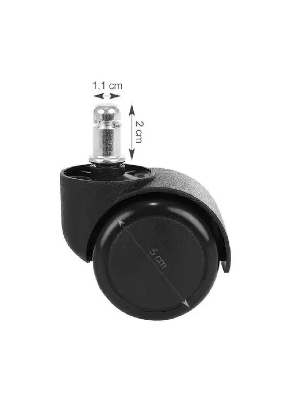 Набор комплект колес для офисного игрового вращающегося стула кресла установка в один клик 5 шт 5 см (478796-Prob) Черный Unbranded (312149490)