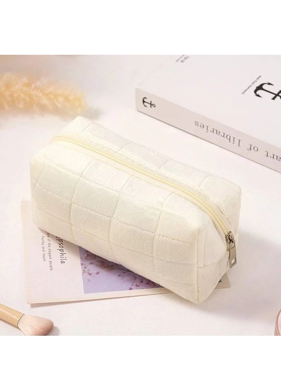 Велюрова дорожня косметичка Velvet Cream No Brand (388366331)