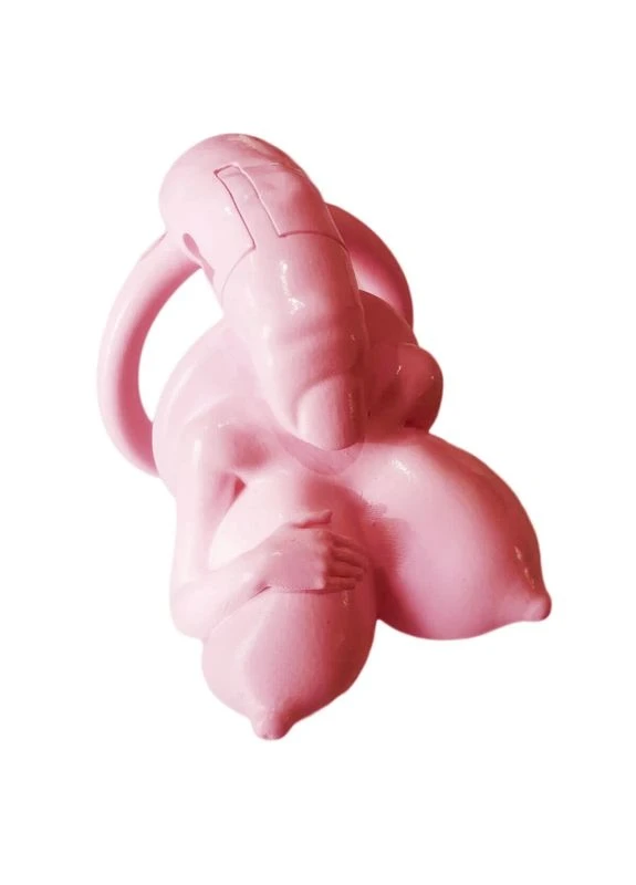 Пояс вірності для чоловіків Big Boobs New Chastity Device Pink Bdsm4u (381404630)