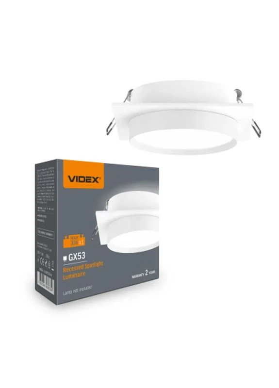Світильник під лампу GX53 врізний Квадратний Білий (VL-SPF33S-W) Videx (398689054)