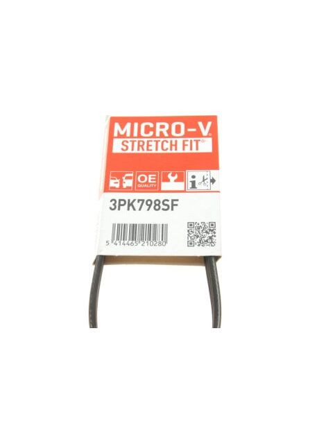 Поліклінові ремені Micro-V StretchFit (Вир-во ) 3PK798SF Gates (366117839)