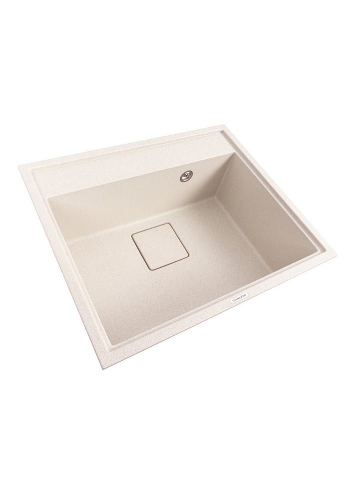 Кухонна мийка гранітна 6050 SHERLIT (біла в крапку) Valeso (358059455)