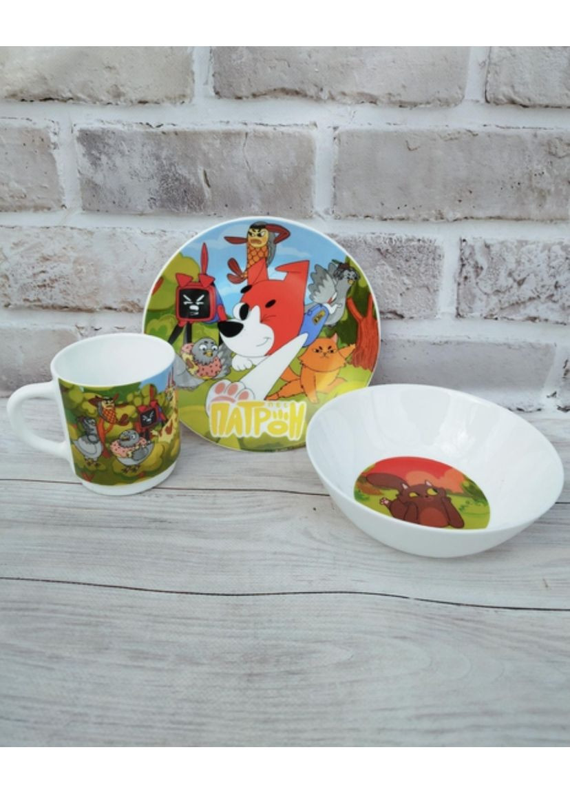Детский набор столовой посуды Пес Патрон стеклокерамика 3 предмета Metr+ (352168243)