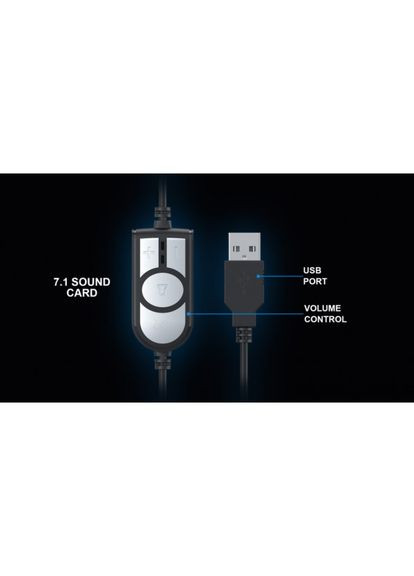 Игровые наушники c микрофоном HVH213U Plug USB 7.1 3D звук, подсветка Havit (282313105)
