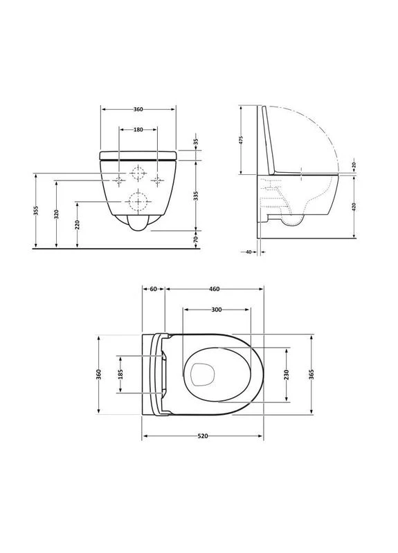 Унітаз підвісний Jay безобідковий з сідінням Soft-close QT07335176W Qtap (392430456)
