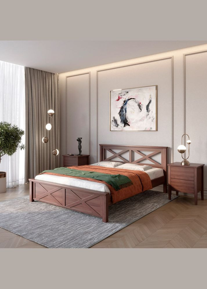 Двуспальная деревянная кровать Прованс Н 160х200 см (MBG-3153) Mebigrand (368278586)