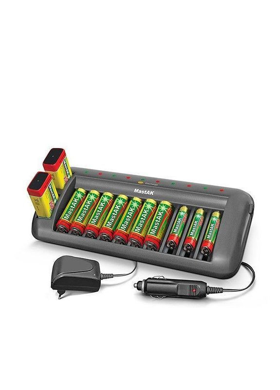 Зарядное устройство MW-218 (1/12, AA, AAA, 9V) Mastak (370779131)