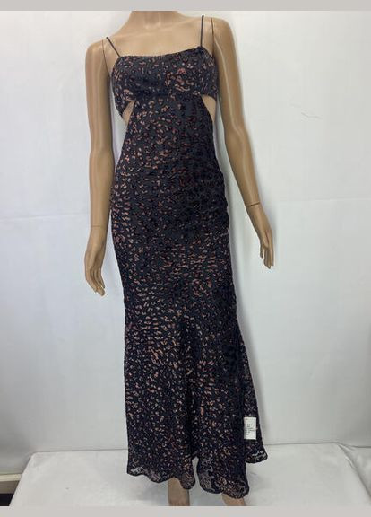 Черное коктейльное платье Asos с животным (анималистичным) принтом