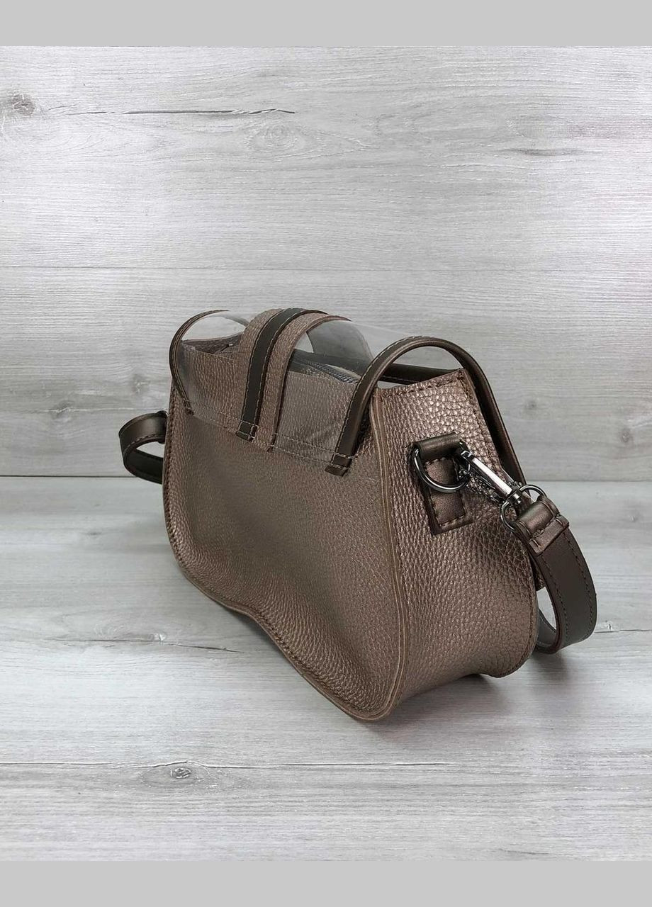 Женская сумка клатч с косметичкой на магните «Miranda» цвет прозрачный с золотом WeLassie (298921108)