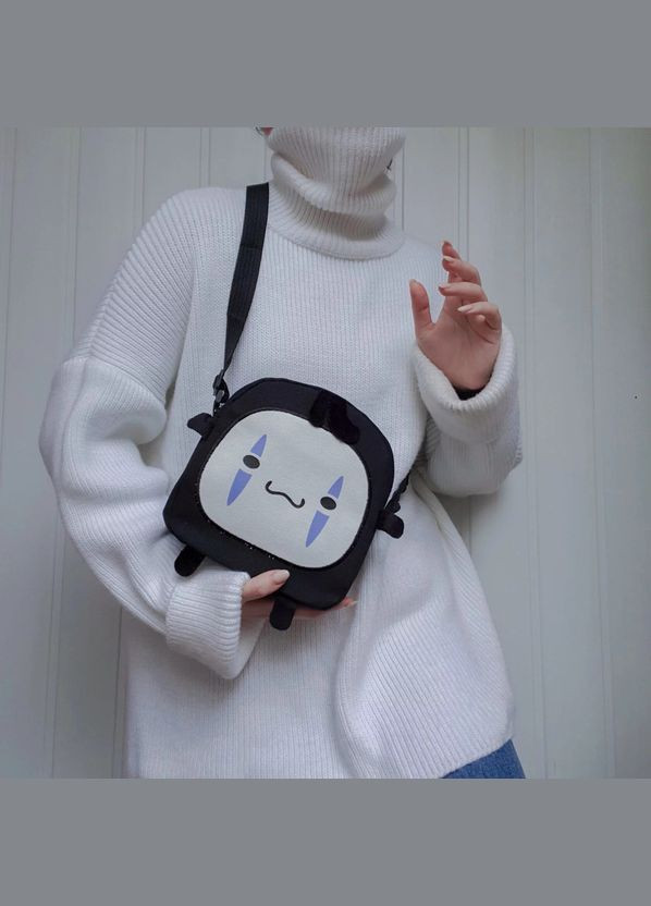 Сумка крос-боді з Безликим аніме "Віднесені привидами" через плече на блискавку мила панк к-поп в корейському стилі фіолетова No Brand (301035258)