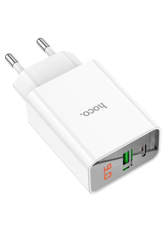 Блок живлення C100A 2 USB зарядний пристрій з дисплеєм Hoco (279554595)
