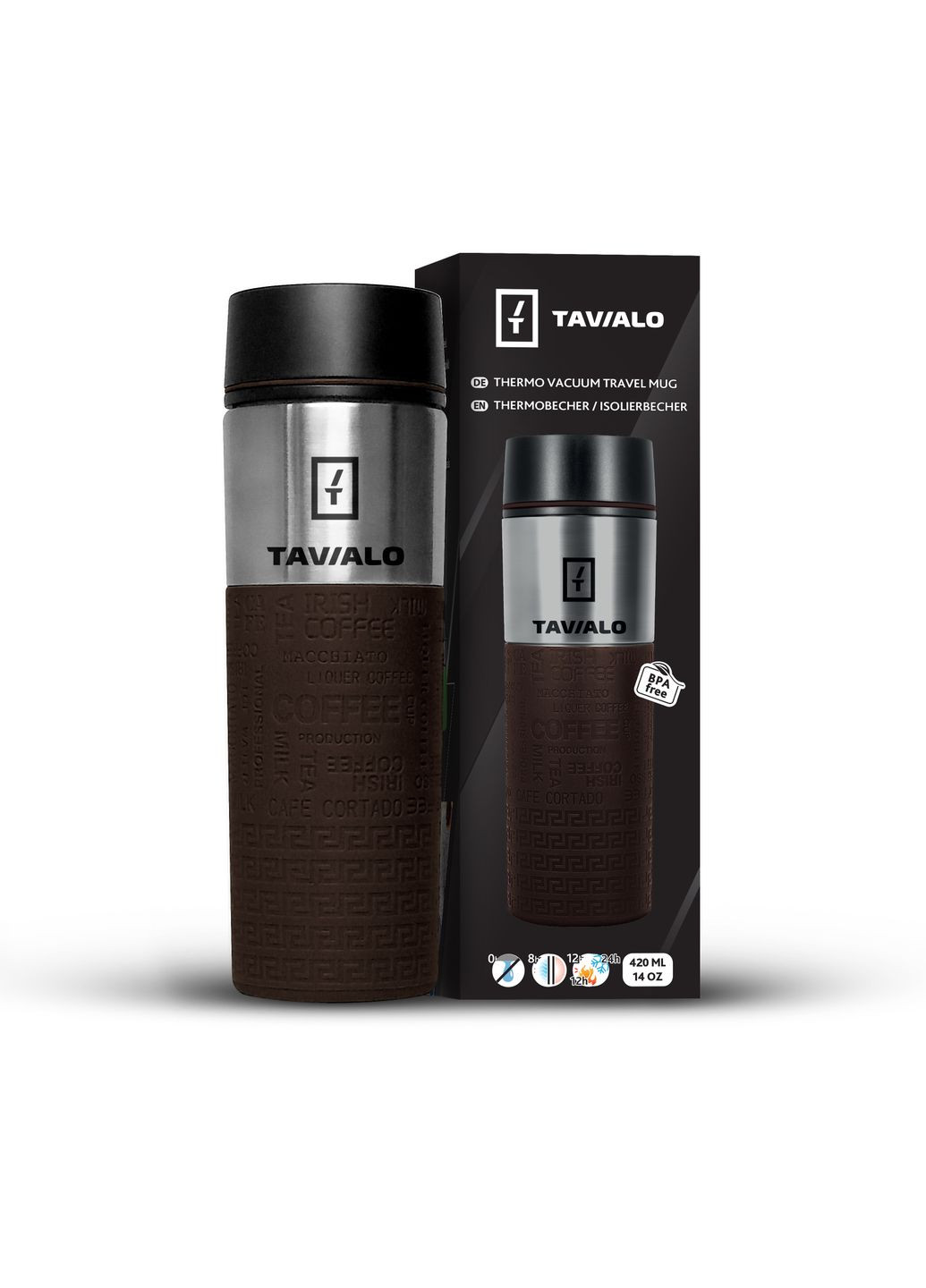 Термокухоль 420мл Brown (190420112) Tavialo (370621056)