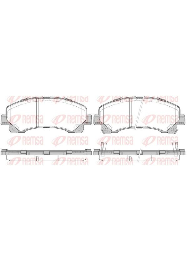 Колодки гальмівні дискові ПЕРЕДН ISUZU D-MAX II (TFR, TFS) 2.5 2012.06- Remsa (354337808)