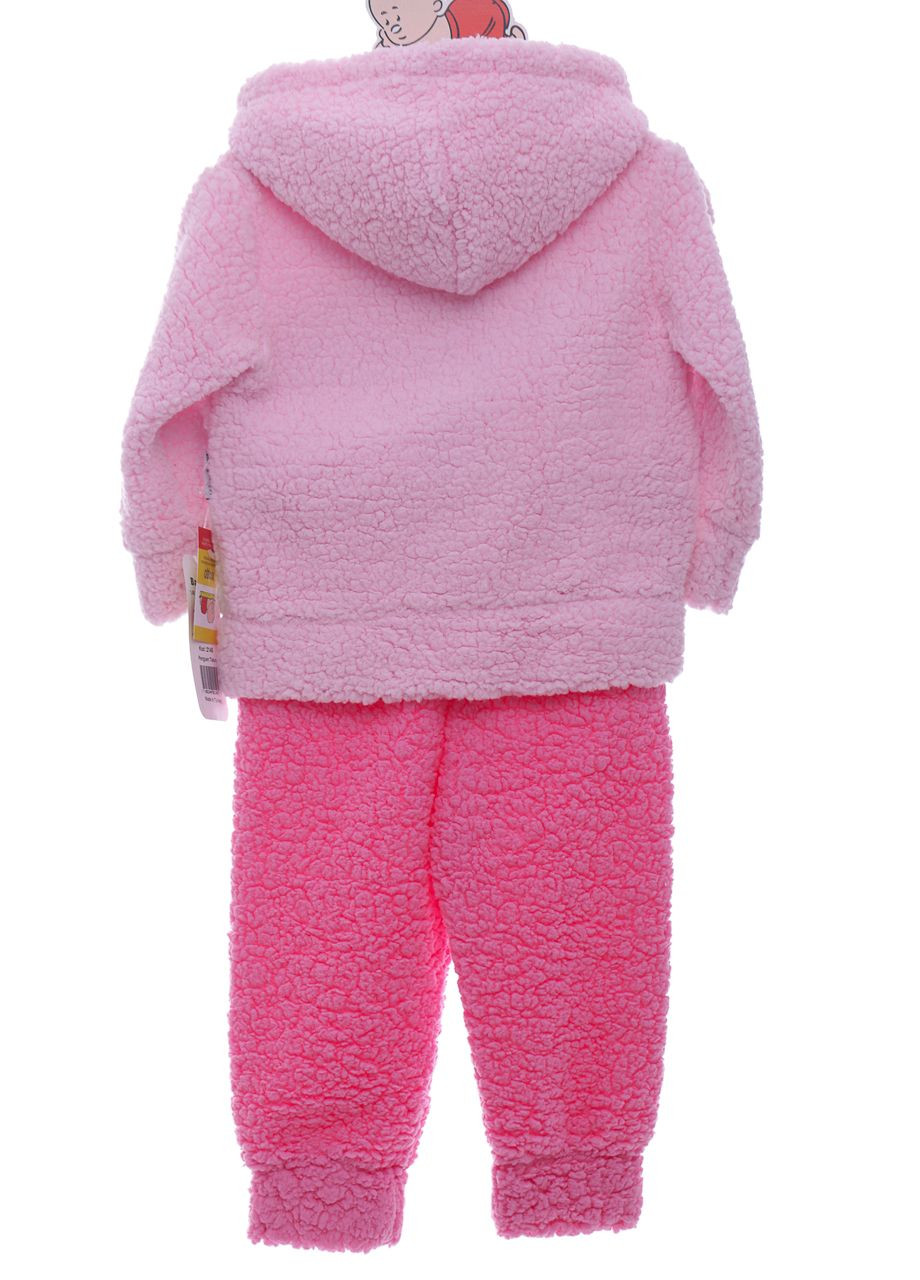 Розовый зимний костюм травка для девочки с пингвинчиком розовый 68 см (42622) Baby Rico