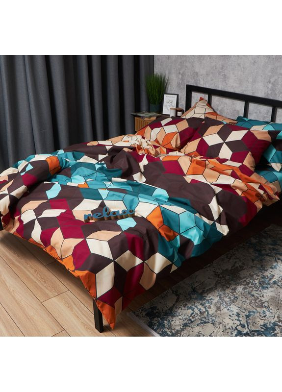 Комплект постельного белья Микросатин Premium «» Евро 200х220 наволочки 2х70х70 (MS-820007922) Moon&Star Modern Chaos (356114388)