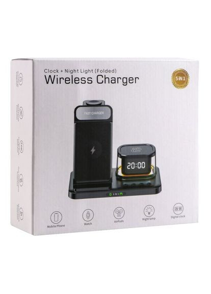 Беспроводное Зарядное Устройство H33 5in1 15W IP version Мята упаковка Цвет Белый No Brand (337995296)