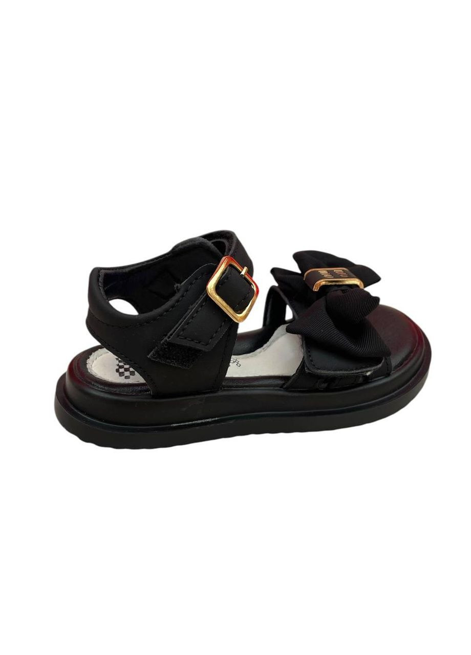 Черные детские босоножки на девочку черные Jong Golf