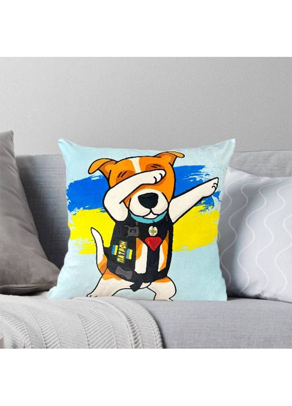Подушка 3D "Пес Патрон" 2682_D 12655 35х35 см голубой FlexDress (368783709)