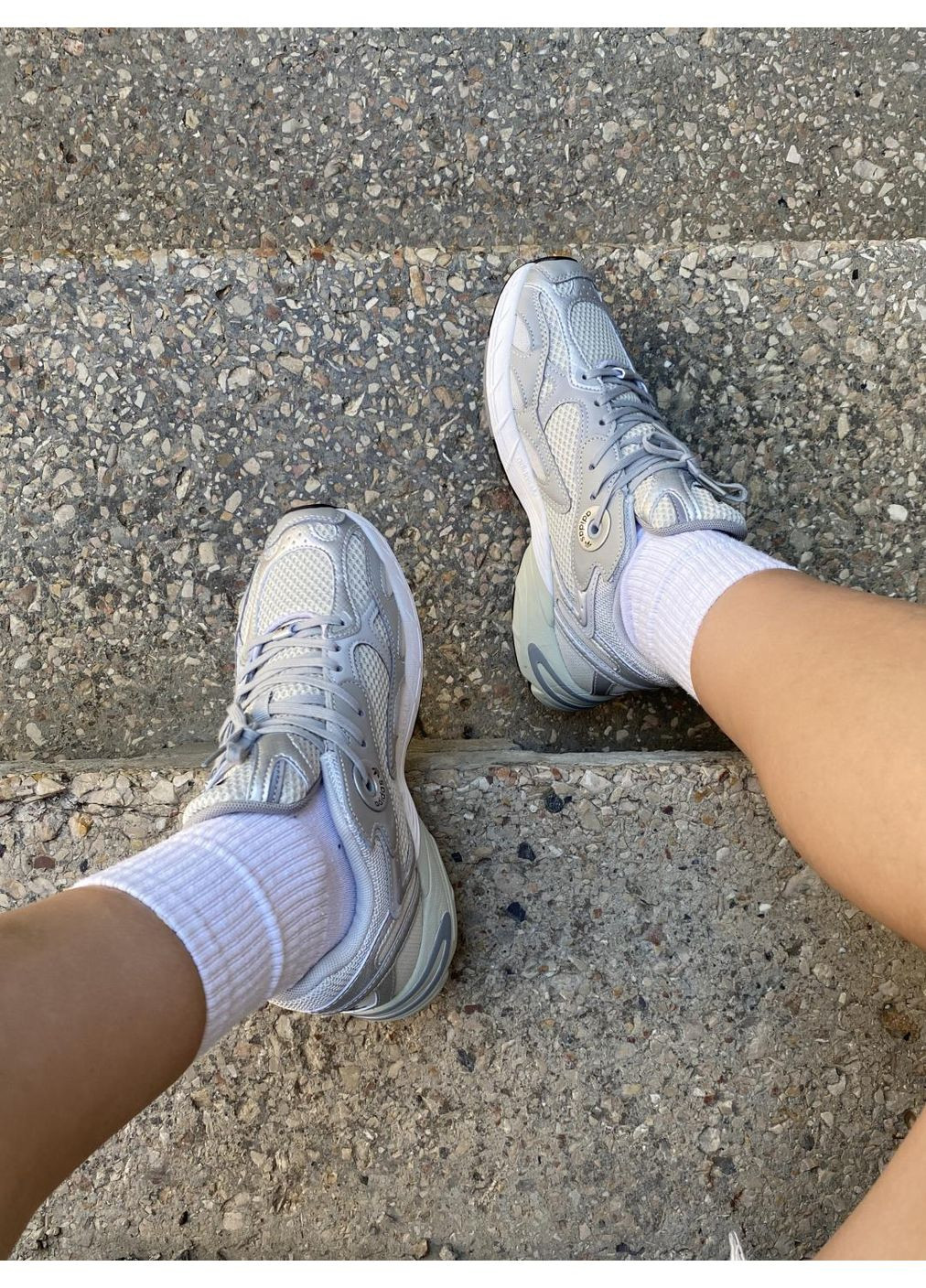 КРОССОВКИ ЖЕНСКИЕ ADIDAS ASTIR GREY SILVER АДИДАС No Brand серые демисезоны (367173640)