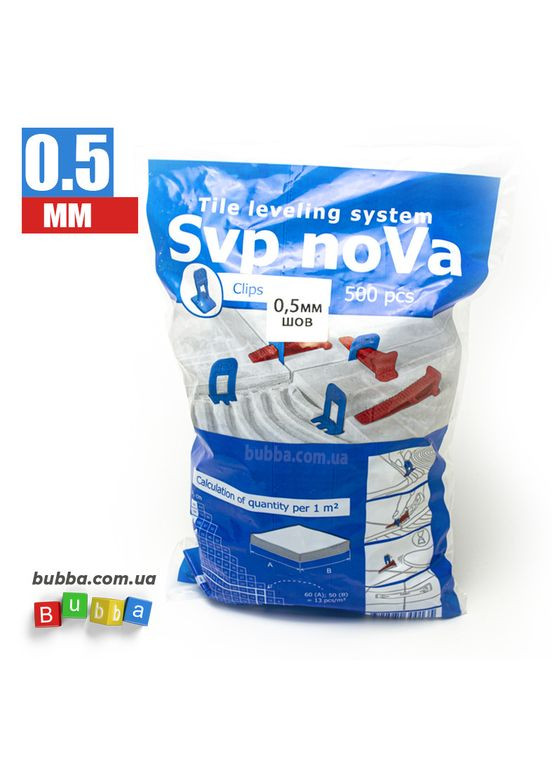 СВП система выравнивания плитки зажим 0,5мм T-NoVa (370387047)