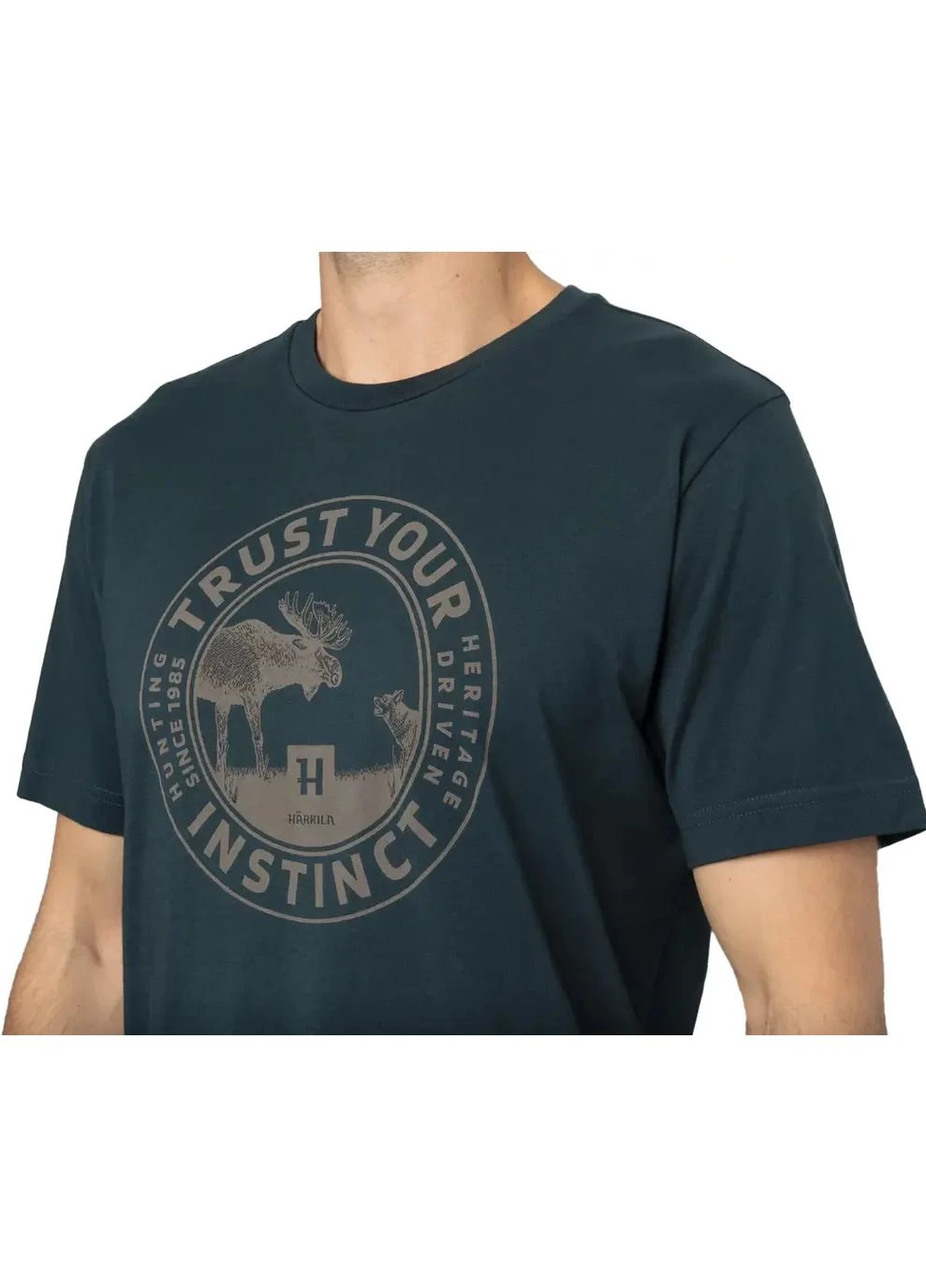 Синя футболка harkila oose s/s t-shirt dark navy No Brand