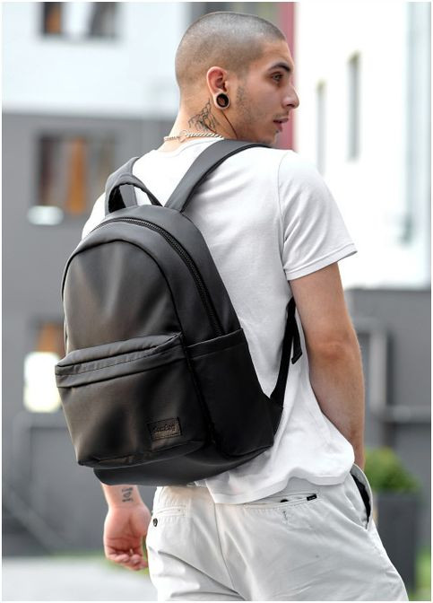 Рюкзак мужской из экокожи Zard LST Черный Sambag (301871797)