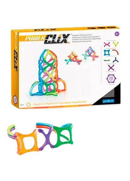 Конструктор магнітний PowerClix Organics 26 деталей (G9430) Guidecraft (323122883)