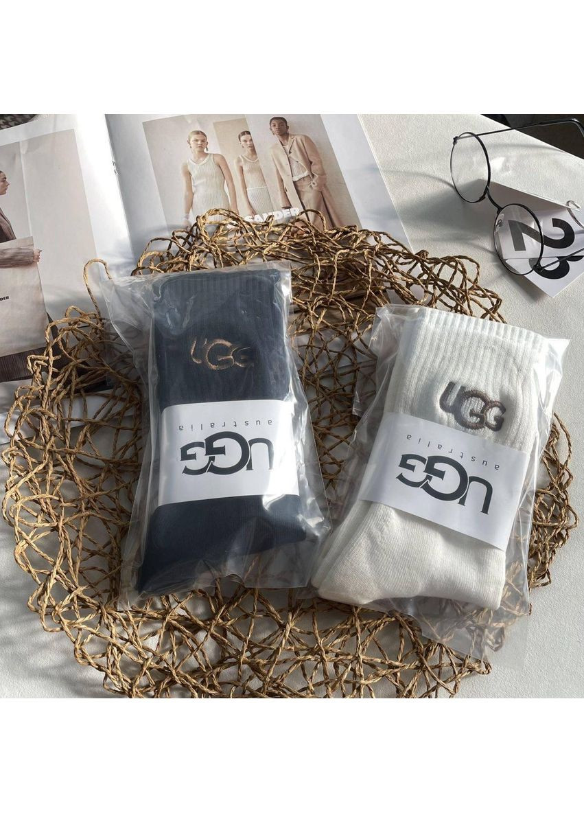 Чорні теплі шкарпетки угг, гарні шкарпетки, високі шкарпетки (367622273)