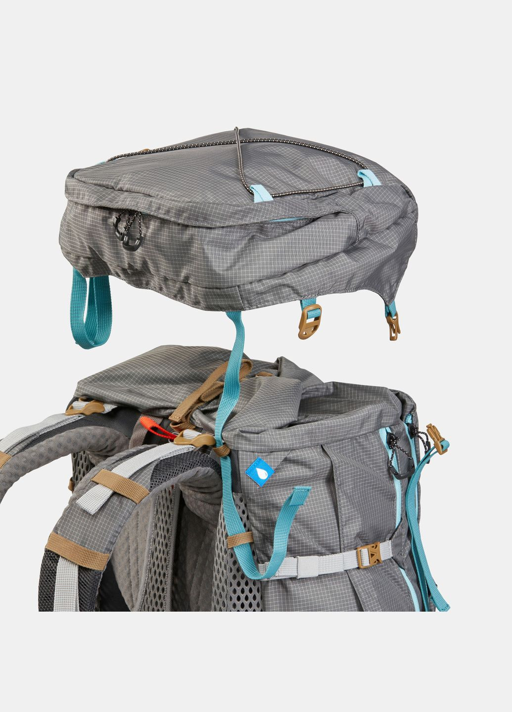 Женский Туристический Рюкзак для Трекинга MT500 (55л + 10л) 70x35x35см с Дождевиком Серый FORCLAZ (342966899)