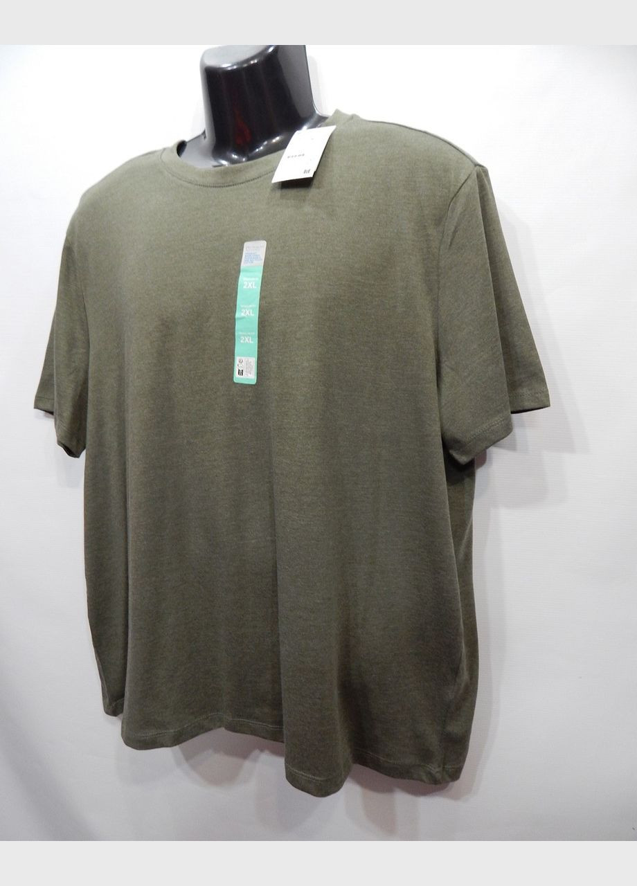 Хаки (оливковая) мужская футболка полосетка оригинал р.56-58 103fm батал Primark