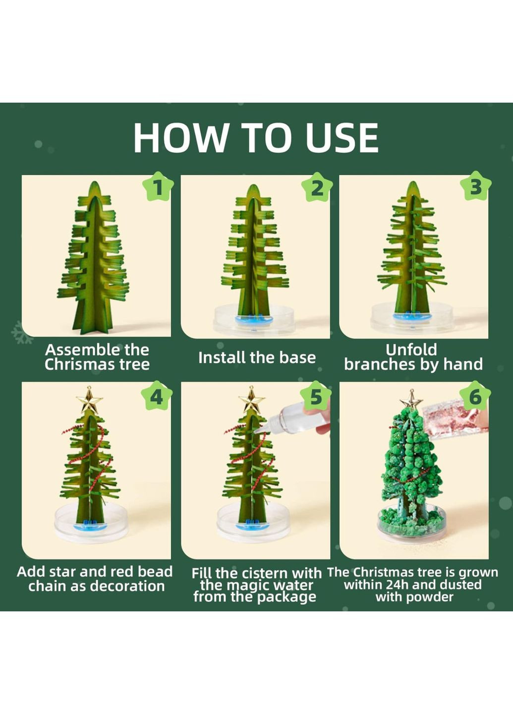 Набір по вирощуванню кристалів "Новорічна ялинка" MiDeer (366393871)