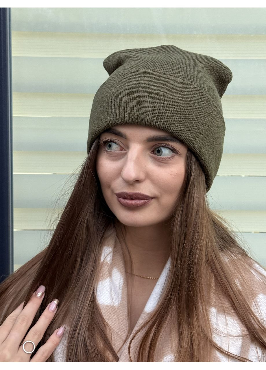 Жіноча базова молодіжна шапка-лопата коричнева STD (365811919)