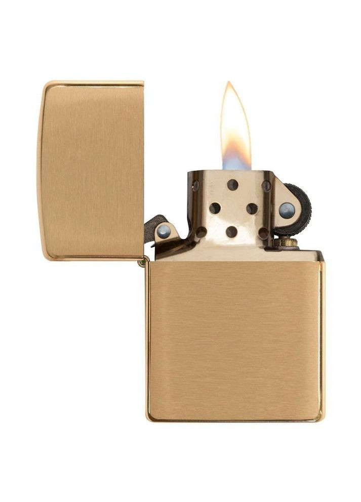 Комплект Зажигалка 168 CLASSIC armor brushed brass + Подарочная упаковка + Бензин + Кремни Zippo (322340188)