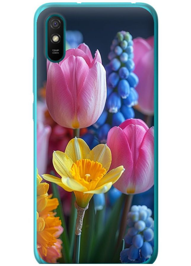 Силиконовый чехол 'Весенние цветы' для Endorphone Xiaomi Redmi 9A (285783611)