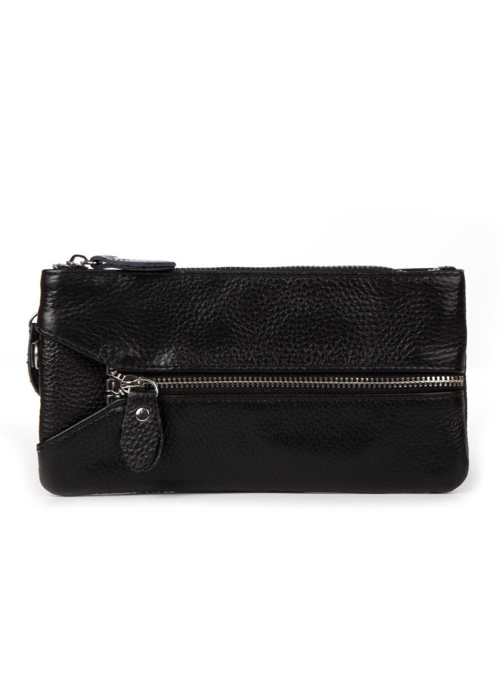 Женская кожаная косметичка-клюлчница Cosmetic bag 6001-A black Cossroll (291682960)