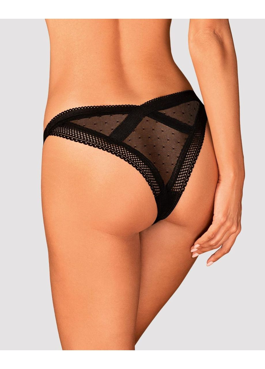 Кружевные трусики с заниженной талией Estiqua panties XS/S, black Obsessive (303877775)