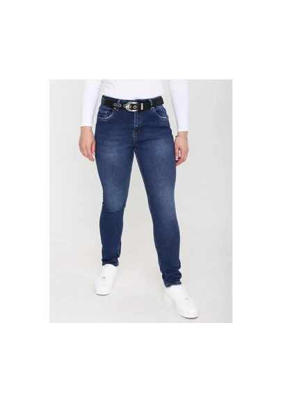 Джинси з п'ятьма кишенями жіночі сині 34 H&M - (369672784)