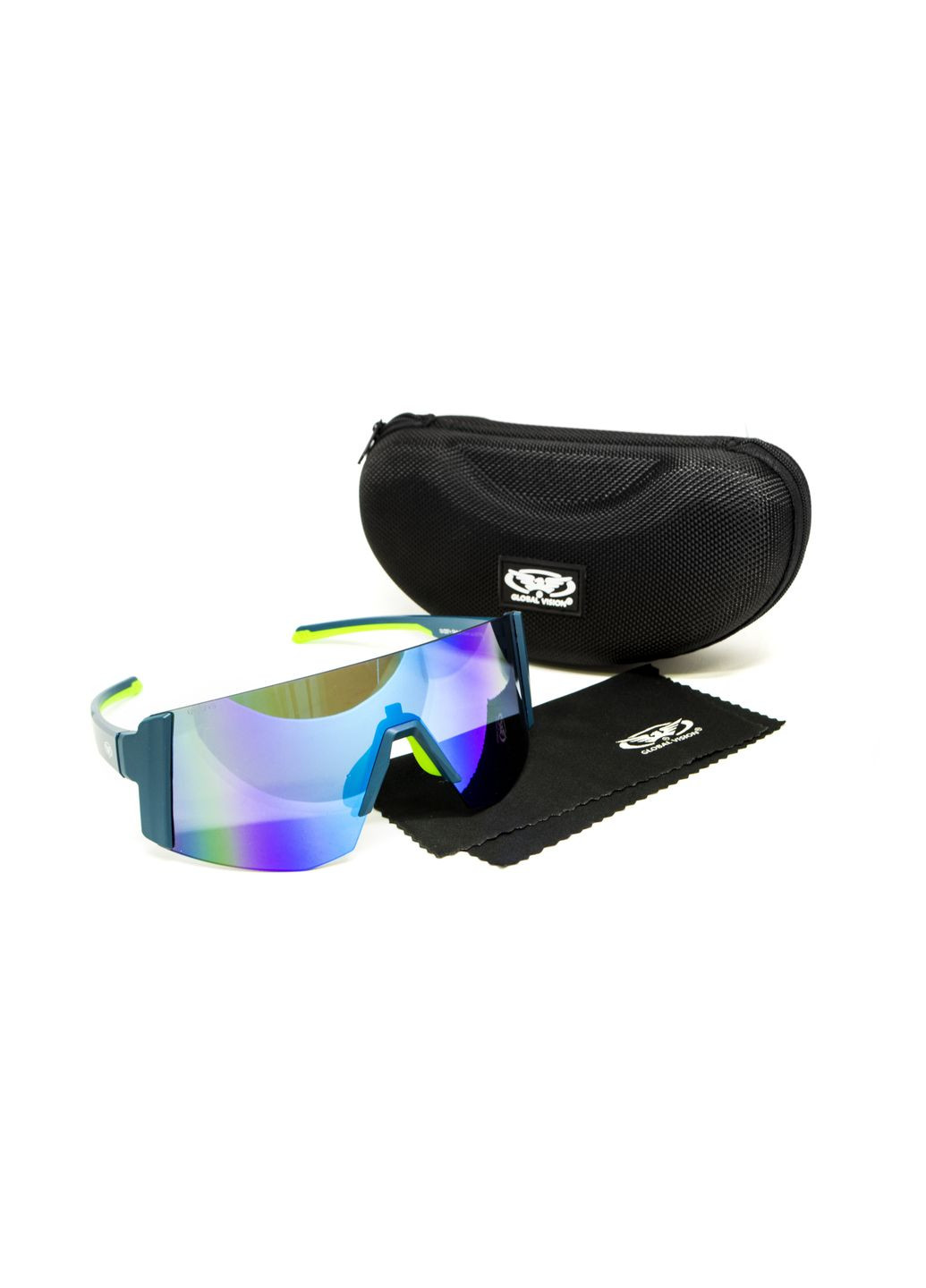 Очки защитные Astro+RX Blue (G-Tech™ blue), зеркальные синие в синей оправе с диоптрической вставкой в комплекте Global Vision (322860117)