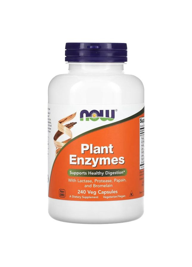 Пробиотики и пребиотики Plant Enzymes, 240 вегакапсул Now (334705299)