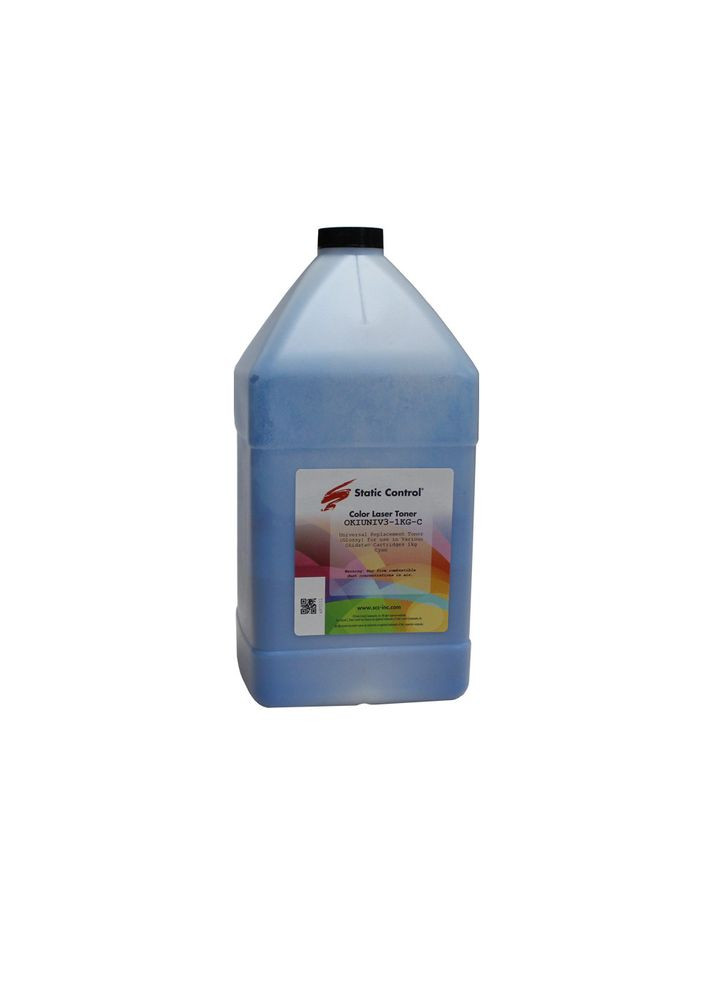 Тонер универсальный Okidata 3 (Glossy) 1кг cyan (OKIUNIV3-1KG-C) Static Control (338431788)