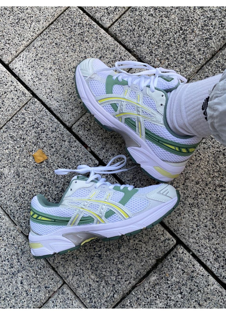 Сірі Осінні кросівки чоловічі asics gel-1130 white / green асікс гель 1130 No Brand