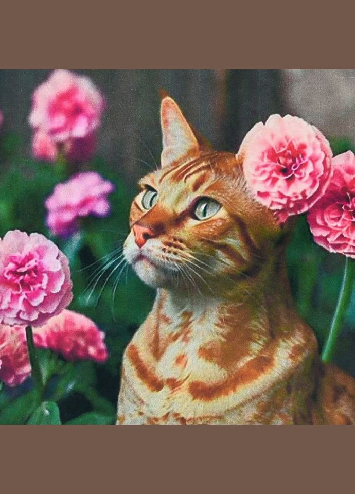 Алмазная мозаика "Рыжий кот" HEE16302 30х30 см Strateg (322433760)