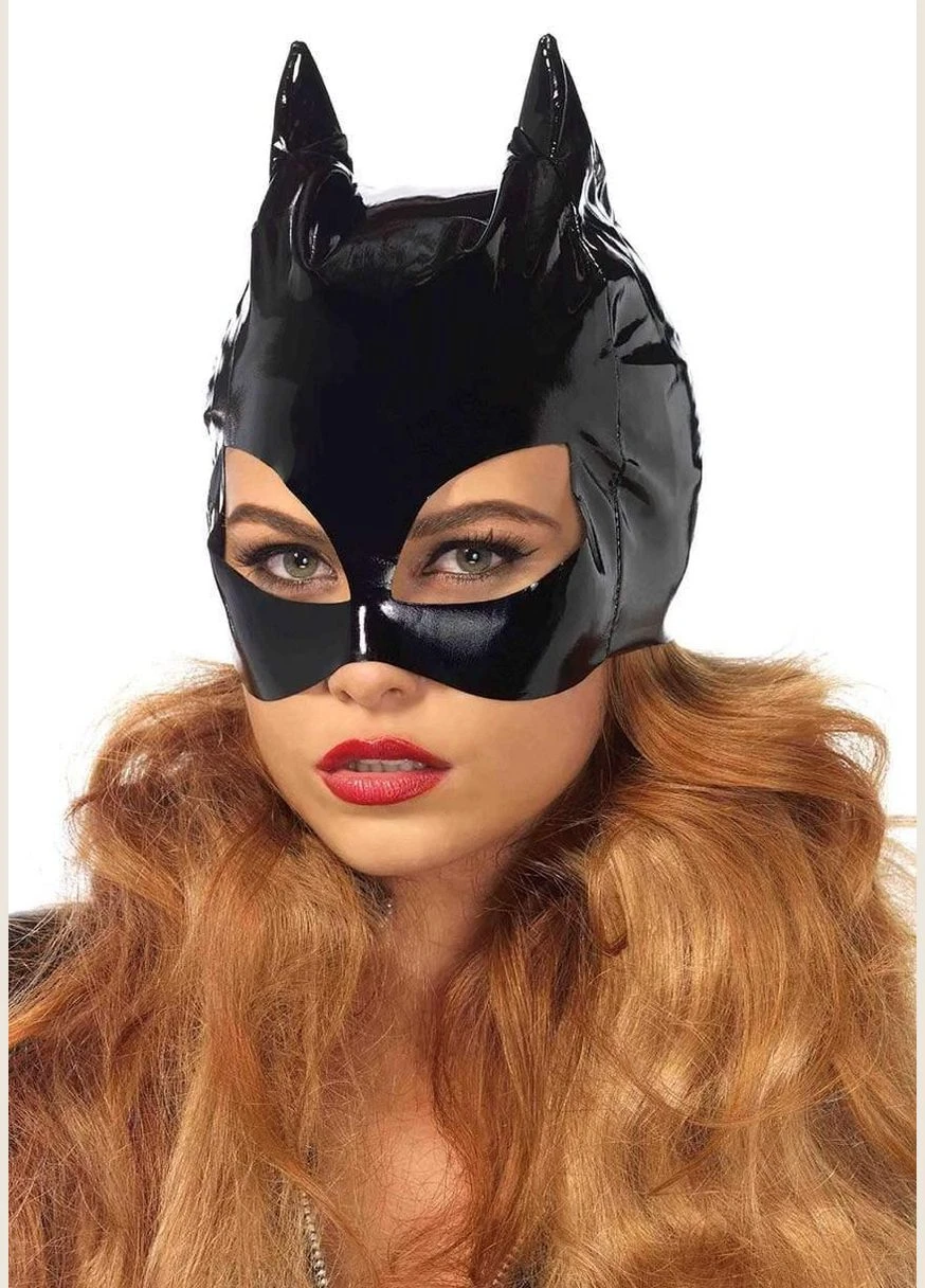 Виниловая маска женщины-кошки Leg Avenue Vinyl Cat Woman Mask O/S No Brand (303895965)