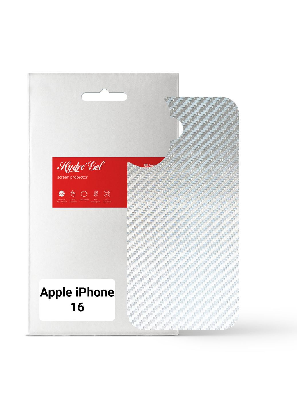 Защитная пленка на заднюю панель Apple iPhone 16 Carbone Silver (ARM79602) ArmorStandart (343049686)