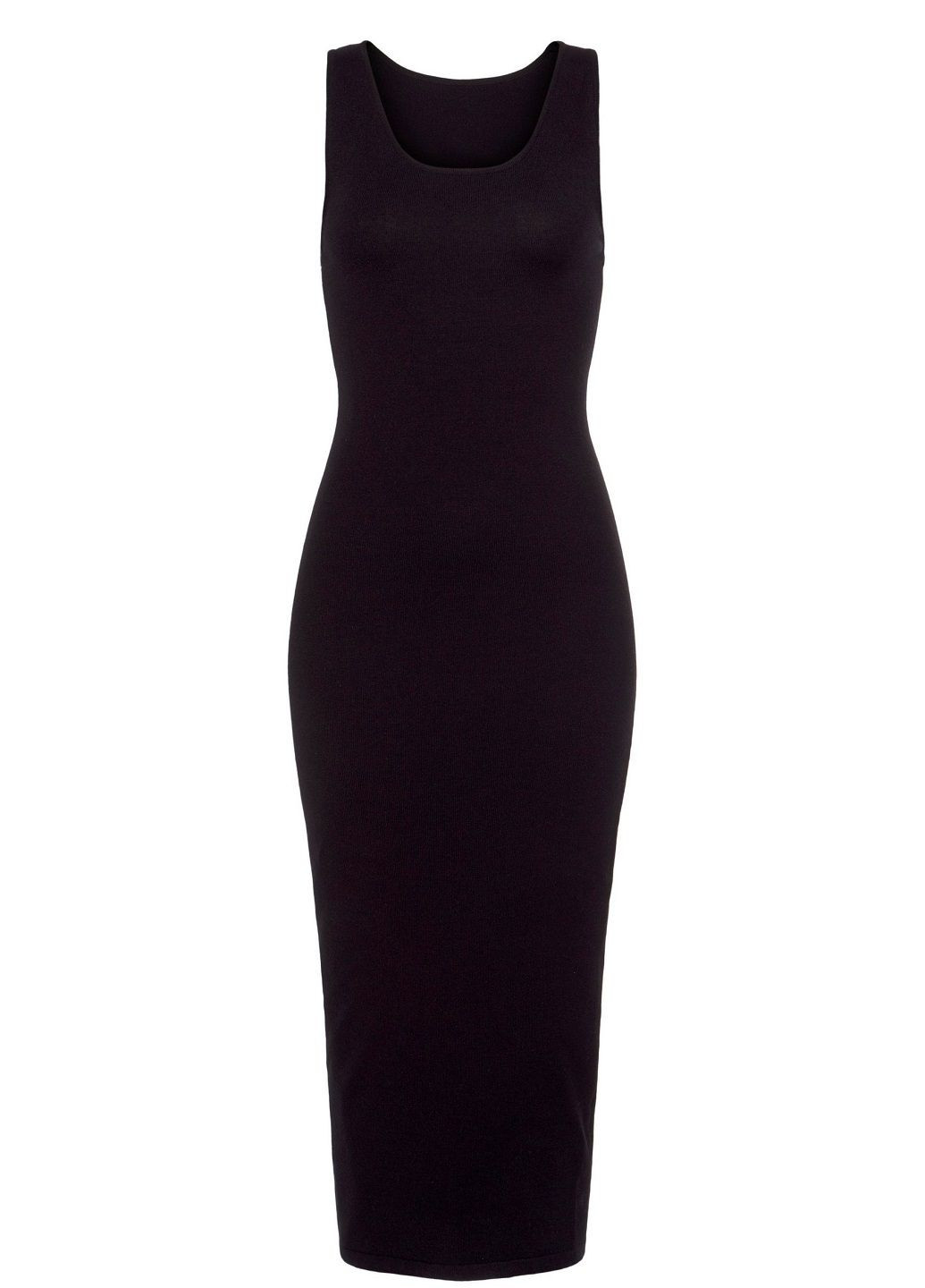 Черное повседневный платье Lascana однотонное