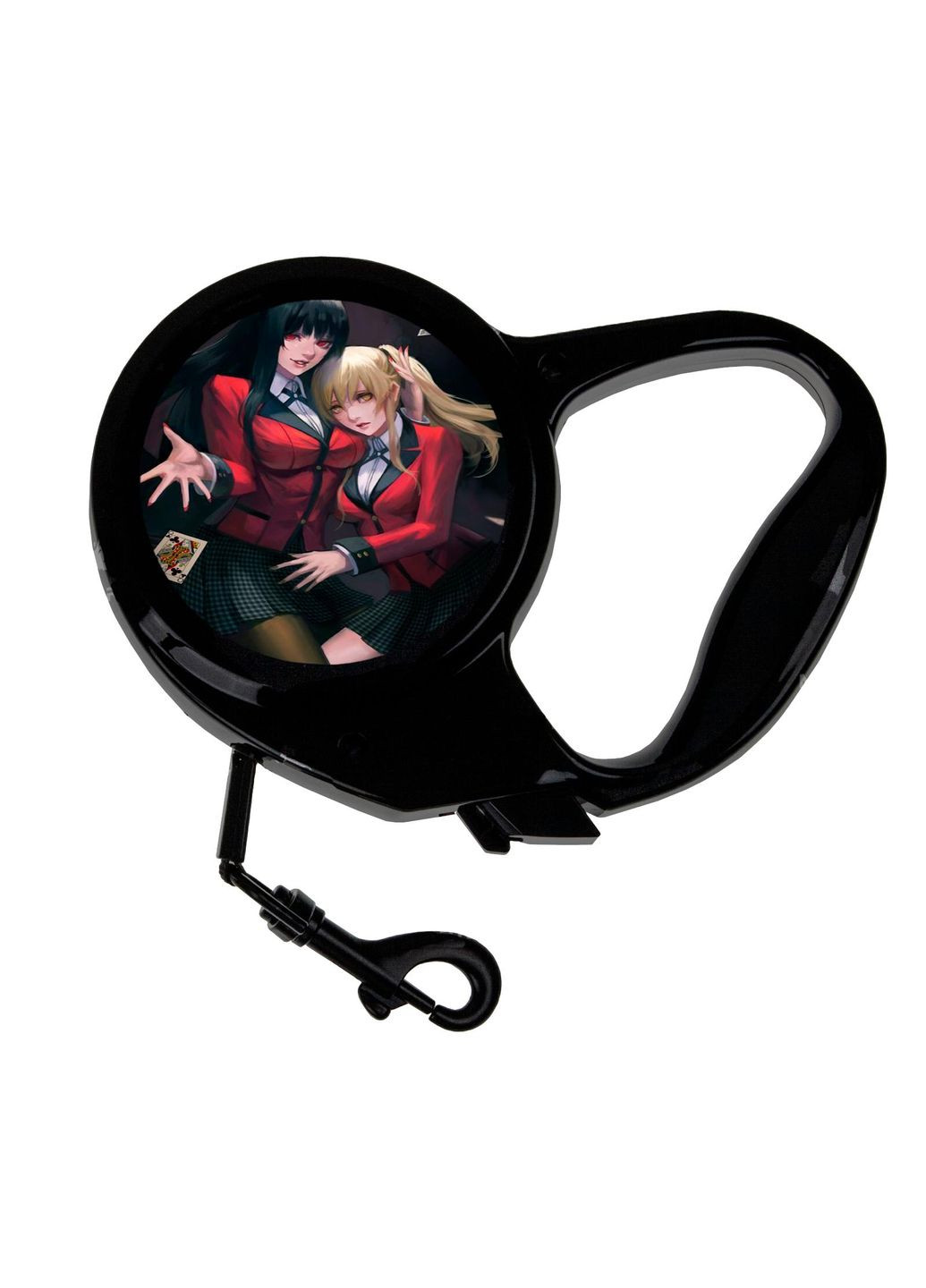 Поводок-рулетка для животных с принтом Аниме Кормящие азарт #0010 3 м черный No Brand (309157666)