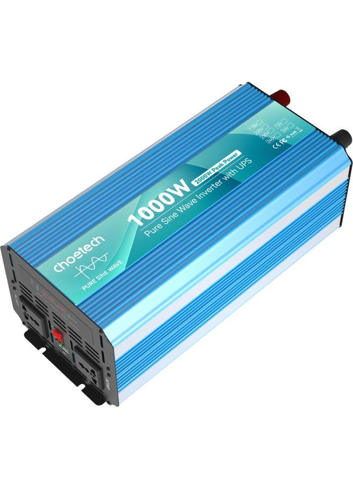 Автомобільний інвертор ДБЖ 12\220V 1000Вт (INV-C1000WUPS-EU) CHOETECH (323090256)