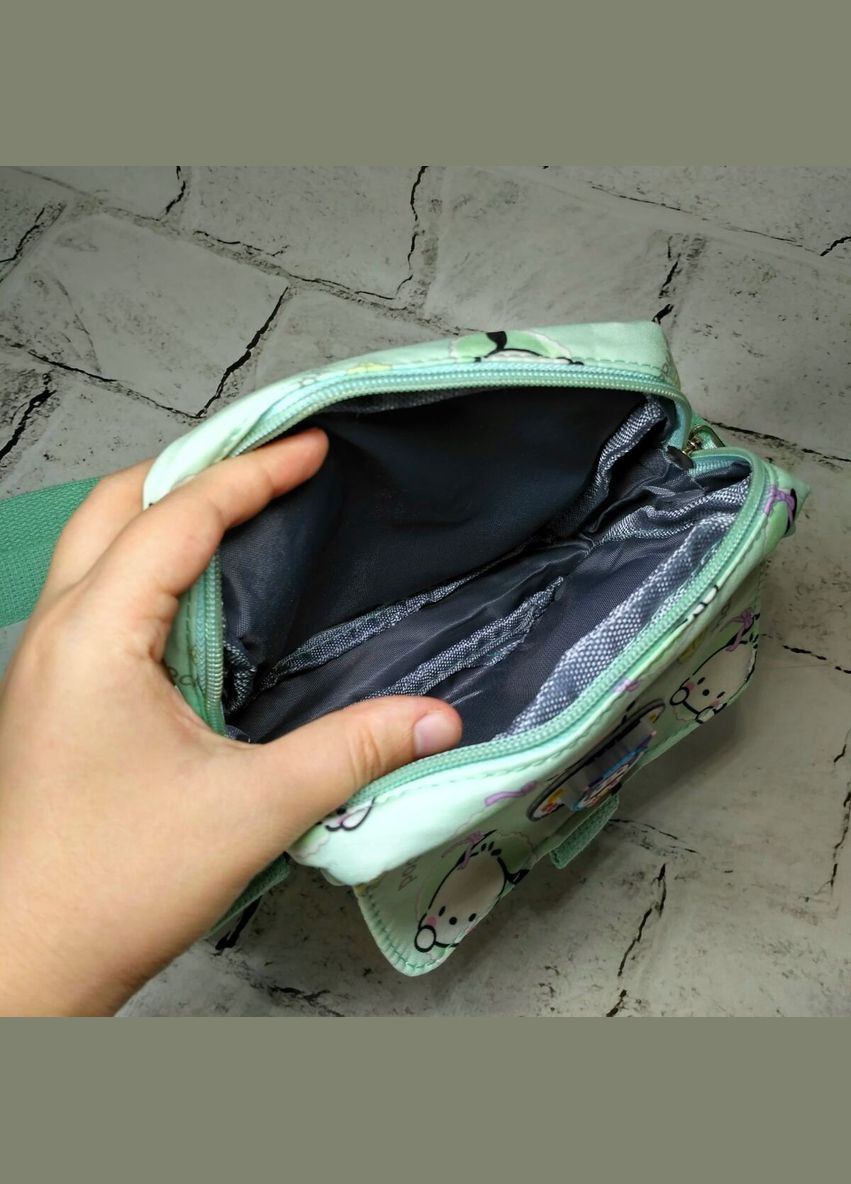 Сумочка детская для девочки кросс-боди с ремешком Почако 20х16х6 см Салатовая No Brand (339092424)